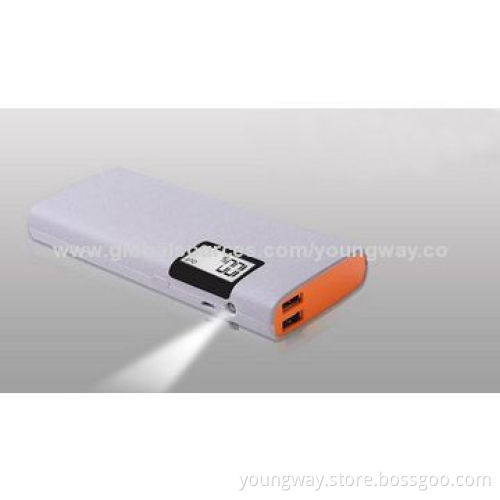 8000mAh Portable Power Bank, OEM Mobile Charger, Flashlight , Size: 140*62.8*21.5mmNew